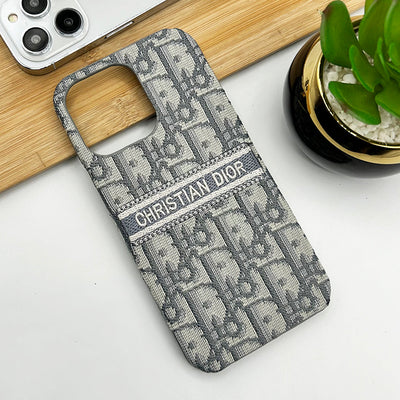 iPhone Luxury CD Brand Fabric Design Case Cover