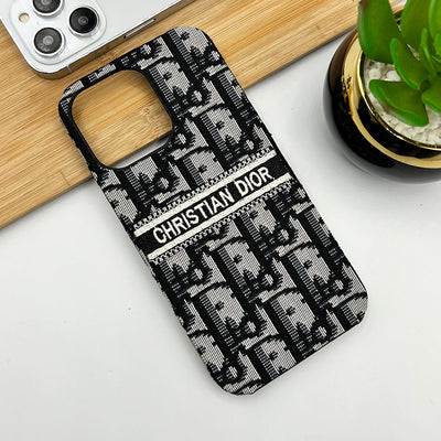 iPhone Luxury CD Brand Fabric Design Case Cover