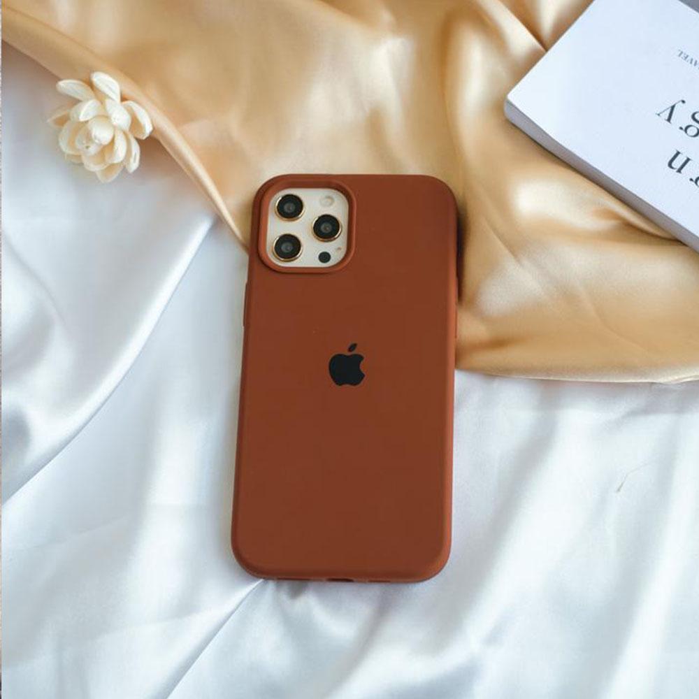 iphone Liquid Silicone Brown Case