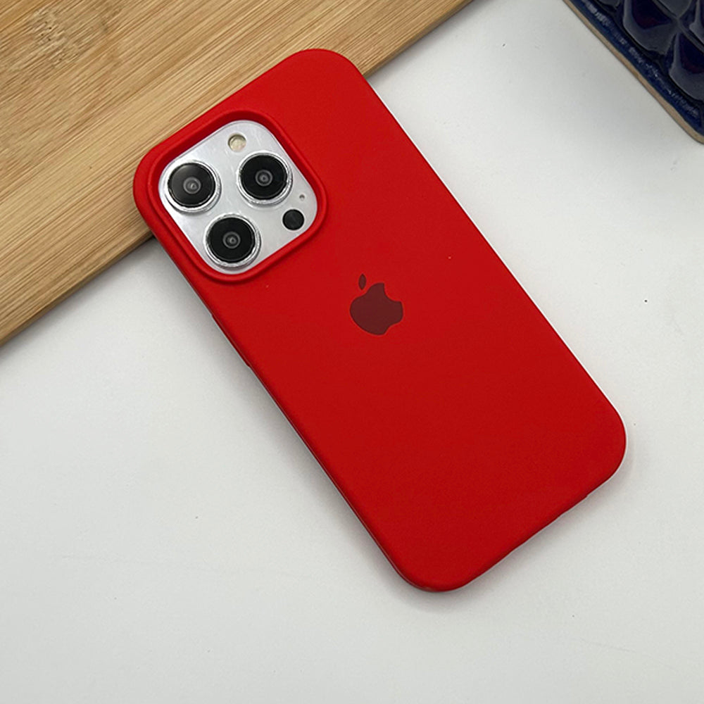 iPhone 15 series liquid silicone case cover in Red