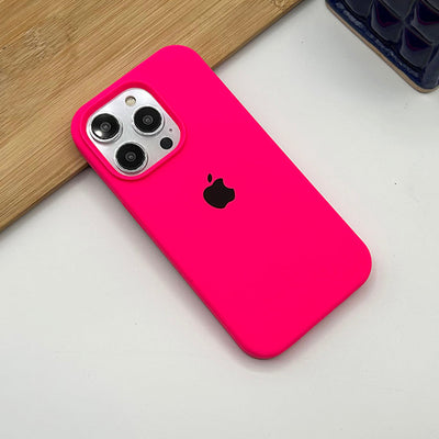 iPhone 15 series liquid silicone case cover in Hot Pink