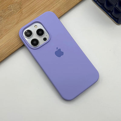 iPhone 15 series liquid silicone case cover in Viola Lavender