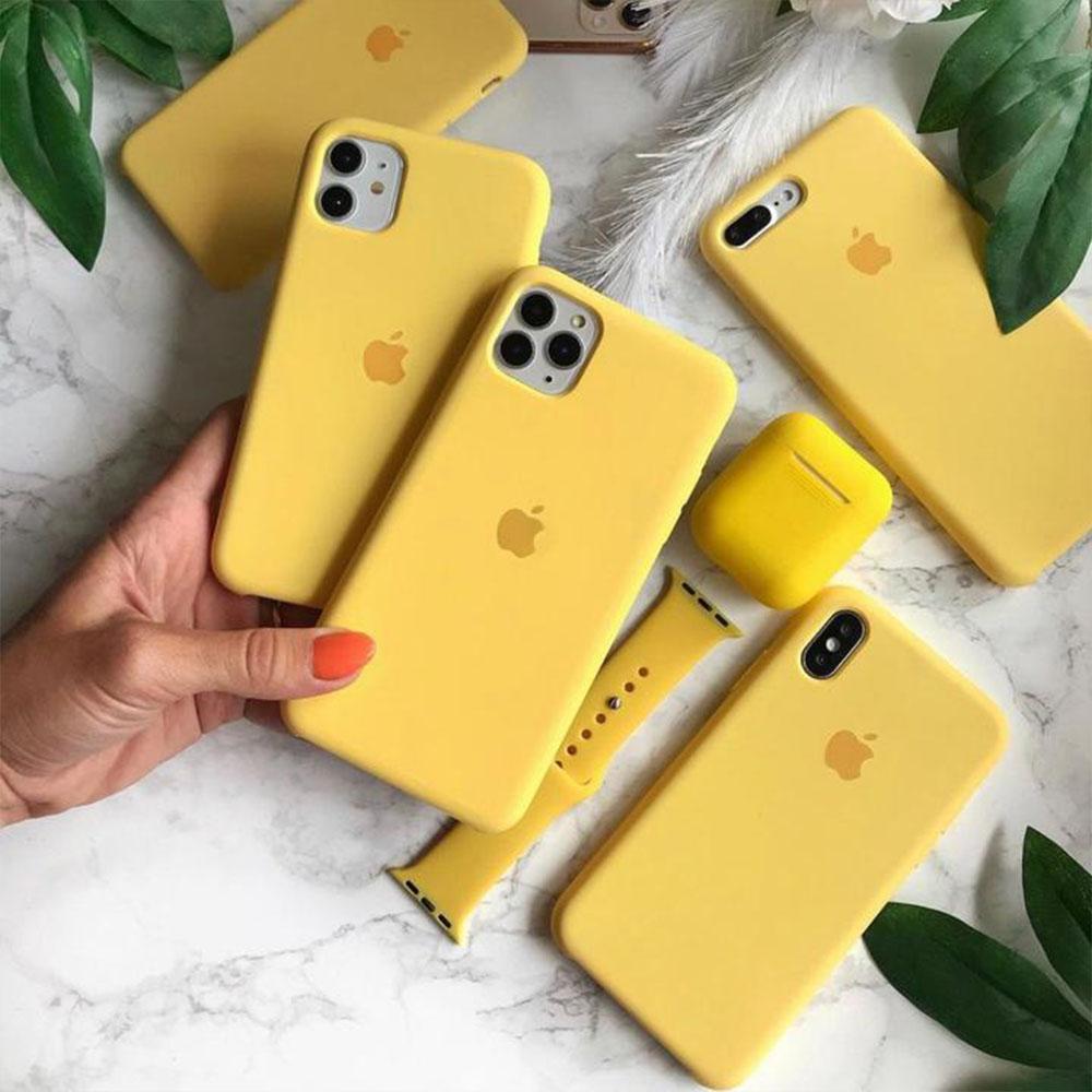 iphone Liquid Silicone Yellow case