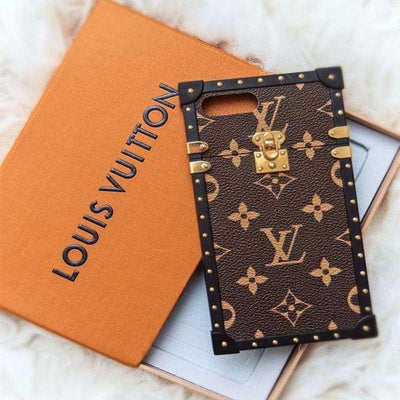 Luxury Branded Trunk Leather Phone Case For iPhone