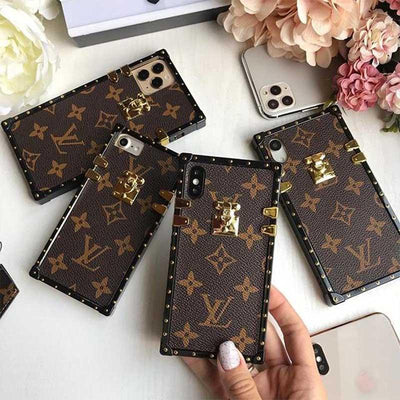 Luxury Branded Trunk Leather Phone Case For iPhone