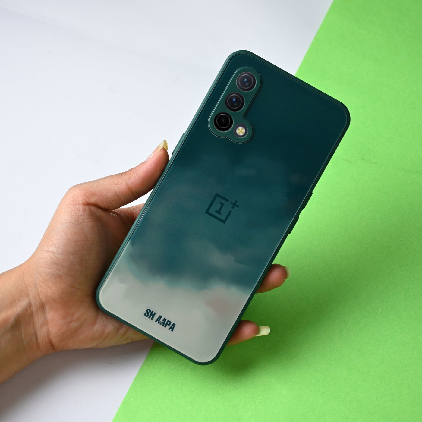 Cloudy Pattern Hybrid Glass Case - OnePlus