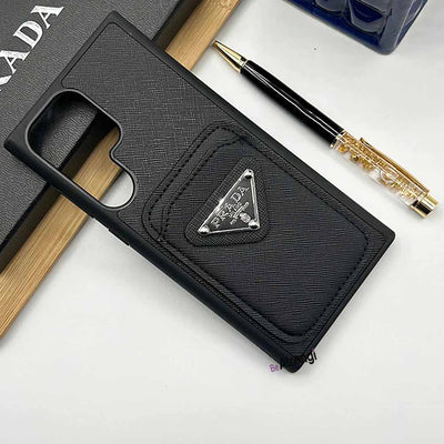 Samsung S23 Ultra Luxury Brand Card Holder Leather Cover