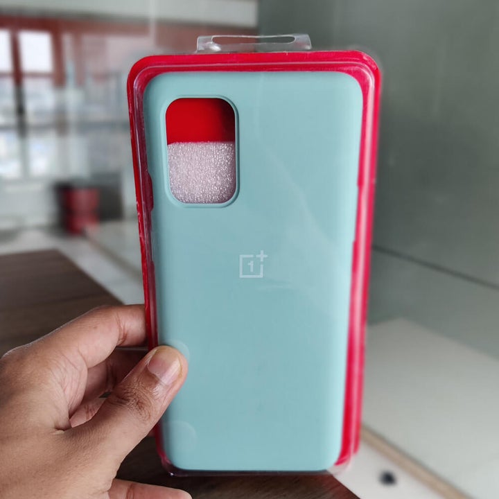 Oneplus Liquid Silicone Sea blue Case with logo