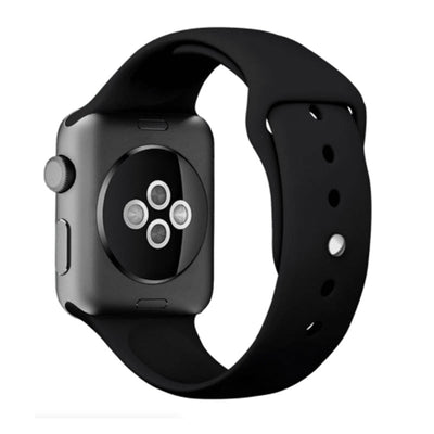 iWatch Black Silicone Sport Band for (Series SE/6/5/4/3/2/1)