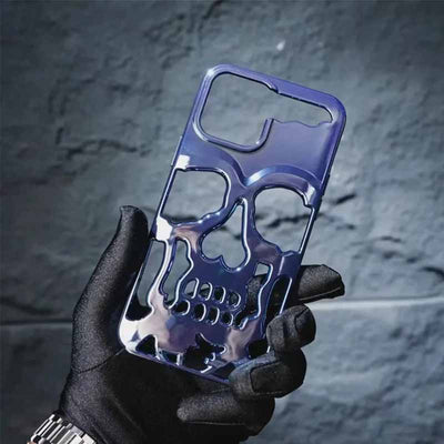 iphone new electroplating unique skull phone case
